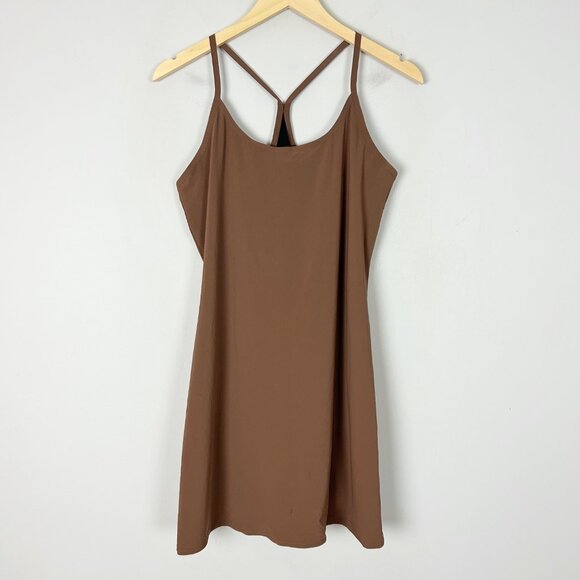 Outdoor Voices Exercise Dress Brown Racerback Athletic Size Large Women's - Picture 1 of 3
